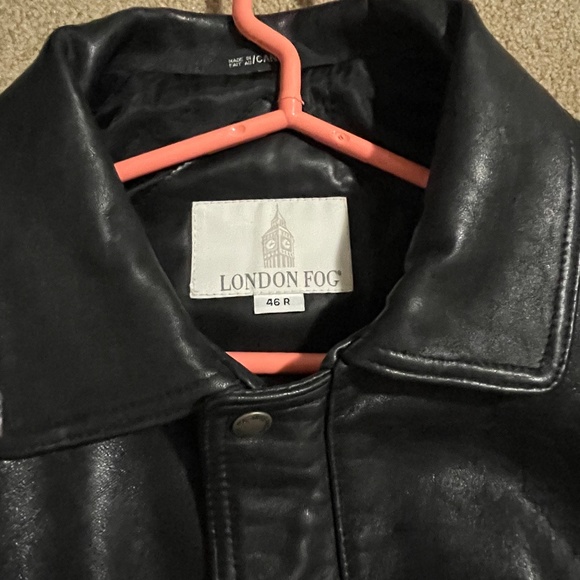 Men's vintage black leather jacket - Picture 6 of 7